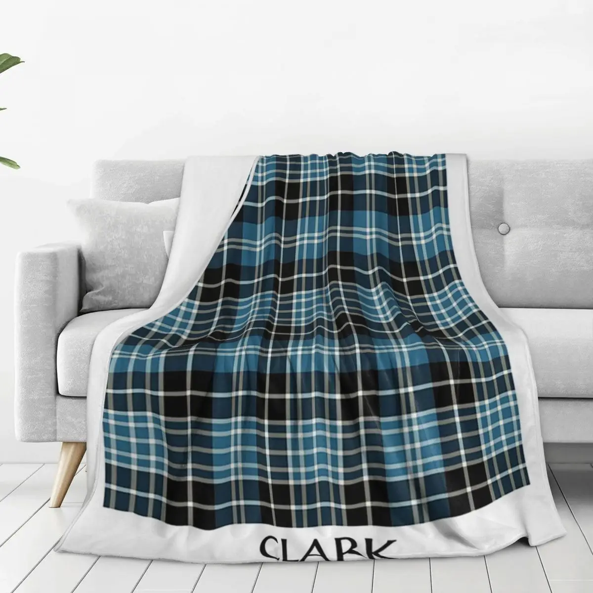 Clan Clark Tartan Blanket Fleece Portable Throw Blankets Sofa Throw Blanket For Couch Bedding Travel Throws Bedspread Quilt