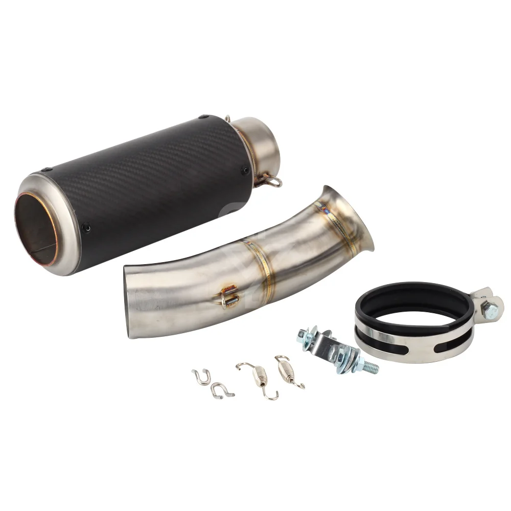 For Ducati Hypermotard 821 2013 to 2018 Hyperstrada Escape Slip-on Motorcycle Exhaust And Mid Link Pipe System