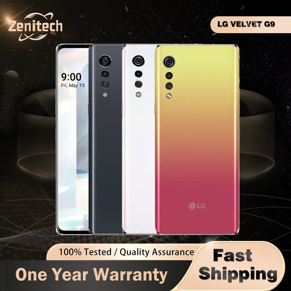 الأصلي LG VELVET G9 G900VM G900N 5G الهاتف المحمول 6.8 ''NFC 6GB + 128GB 48MP + 16MP ثماني النواة Andriod الهاتف 4G LTE 1/2 Sim الهاتف المحمول