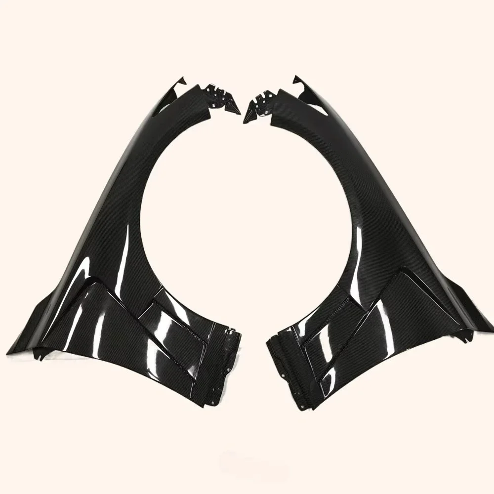 For Q50 14-21 KZ Style Vented Wet Carbon Fiber Front Fender Pair Body Kits
