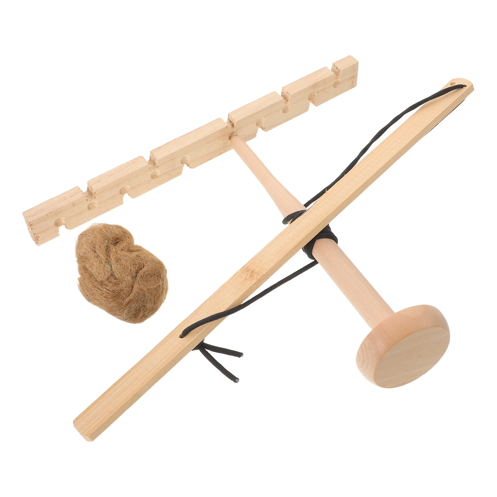 1Set Primitive Bow Drill Fire Starter Kit for Outdoor Hiking Camping Emergency Fire Making Wood Drill Skill