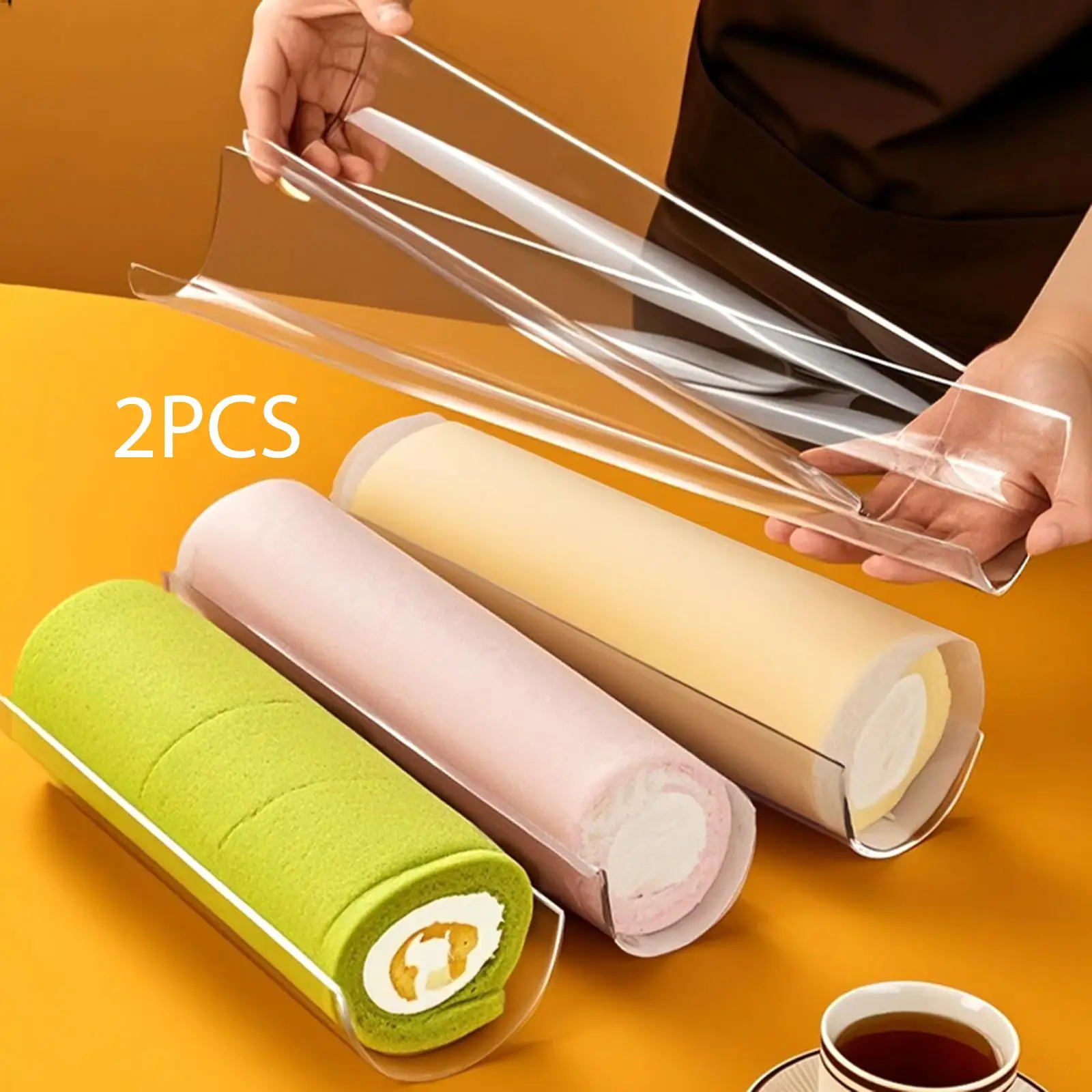 Clear Acrylic Cake Roll Dessert Bracket Easy Clean Baking Accessories Tool for Cakes and Pastry