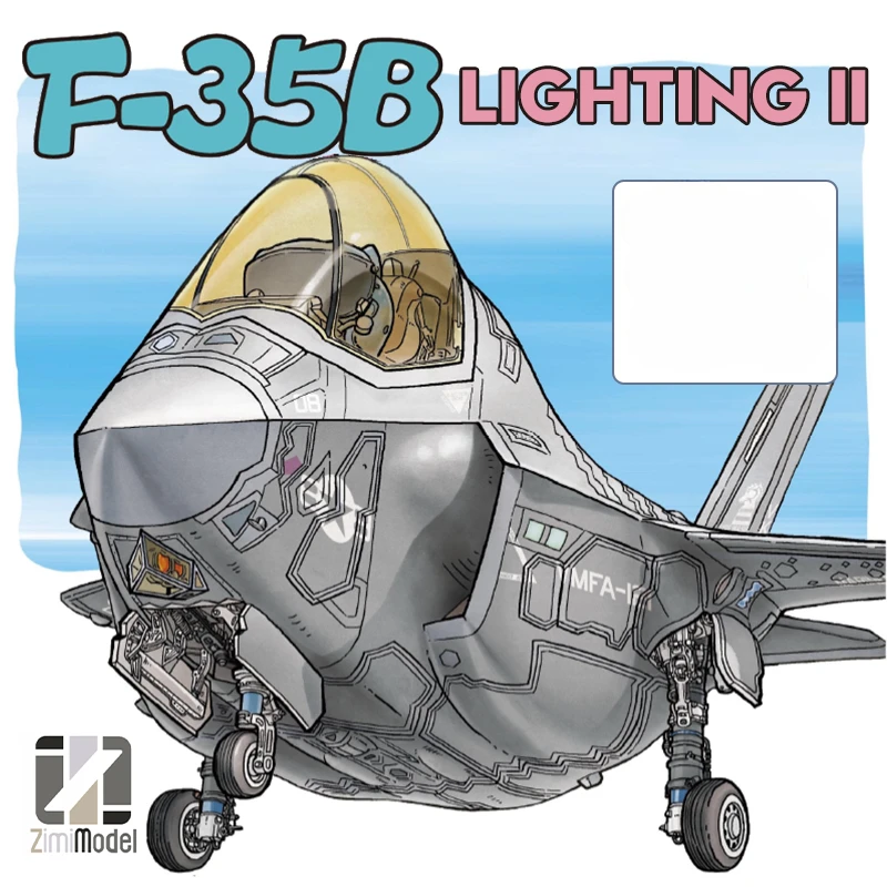 ZIMI Assembled Model Kit ZMQ01002 Q Version Aircraft F-35B Fighter, Glue-Free Version