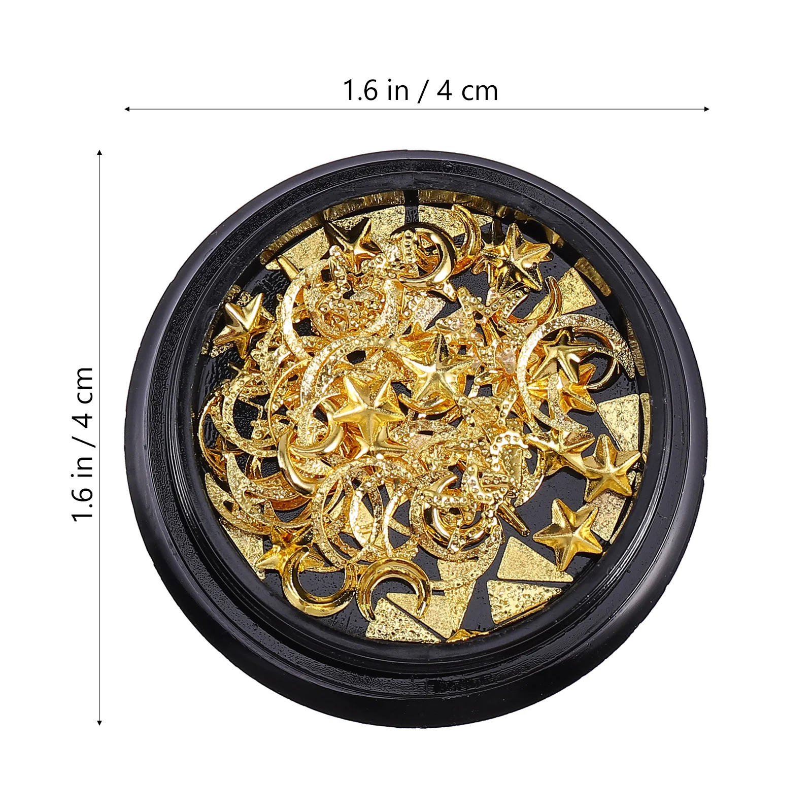 1 صندوق سبائك الذهب نجمة القمر مسمار السحر ثلاثية الأبعاد مسمار الفن الديكور DIY بها بنفسك الترتر بريق مانيكير ديكور DIY صياغة الديكور