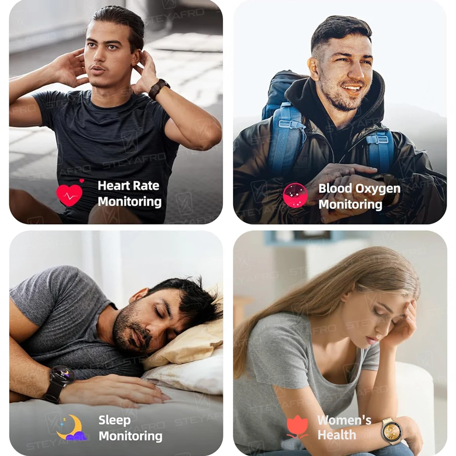 Smart Watch for Men Women Built-in GPS Fitness Watch with BT Calls 100+ Sport Modes IP68 Waterproof Smartwatch for Android iOS