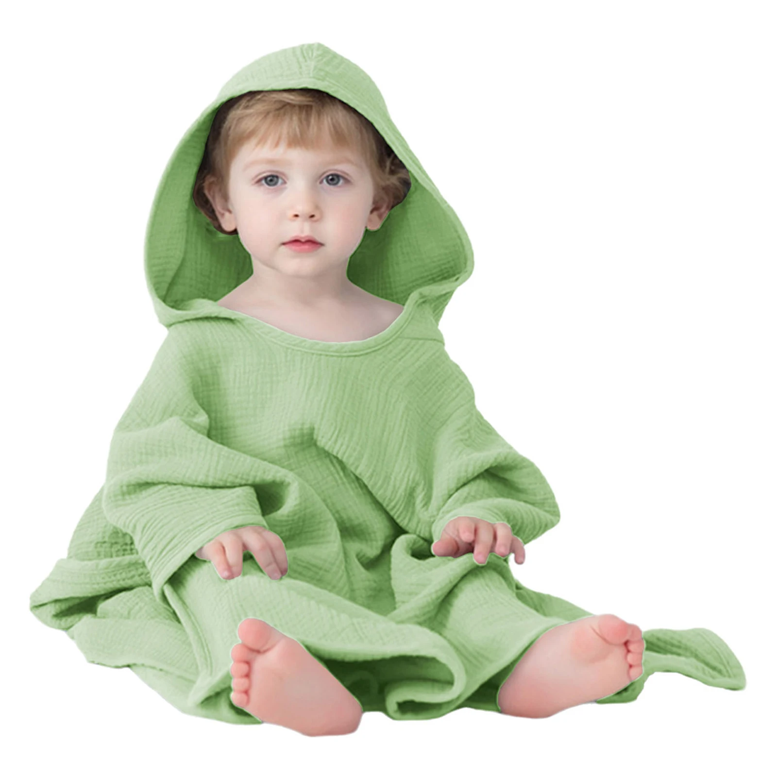Newborn Baby Clothes Cotton Bath Towel Quickly Dry Water Absorbing Swim Cover Up Hooded Poncho for Beach Pool Swimming Bathing