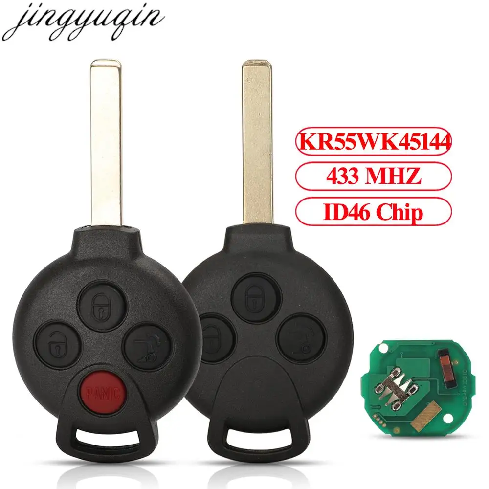 

Jingyuqin 5pcs KR55WK45144 Remote Smart Key 433Mhz ID46 For Mercedes Benz Smart fortwo 451 2007 2008 2009 2010 2011 2012 2013