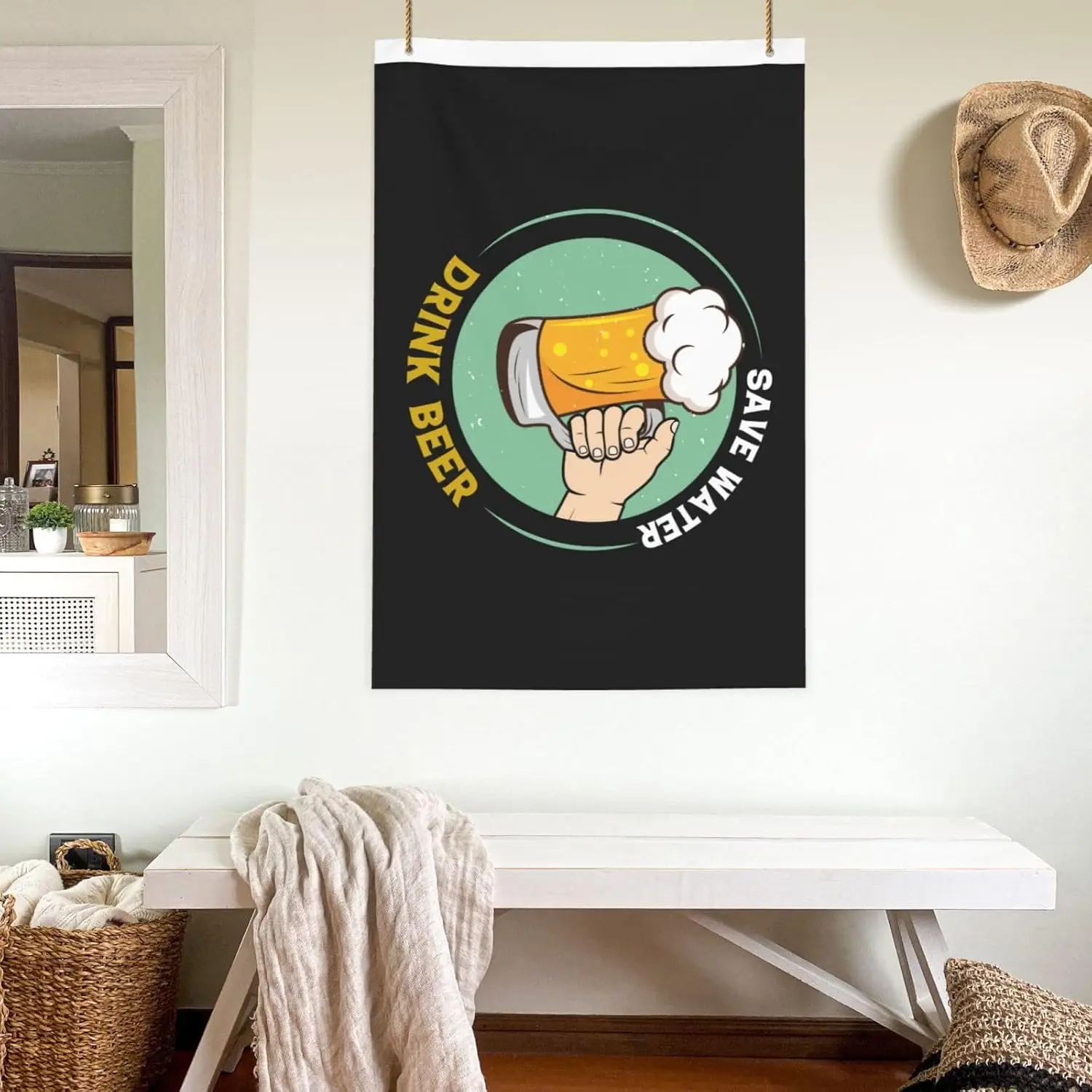 Flagicts 100% Polyester Save Water Drink Beer Flags