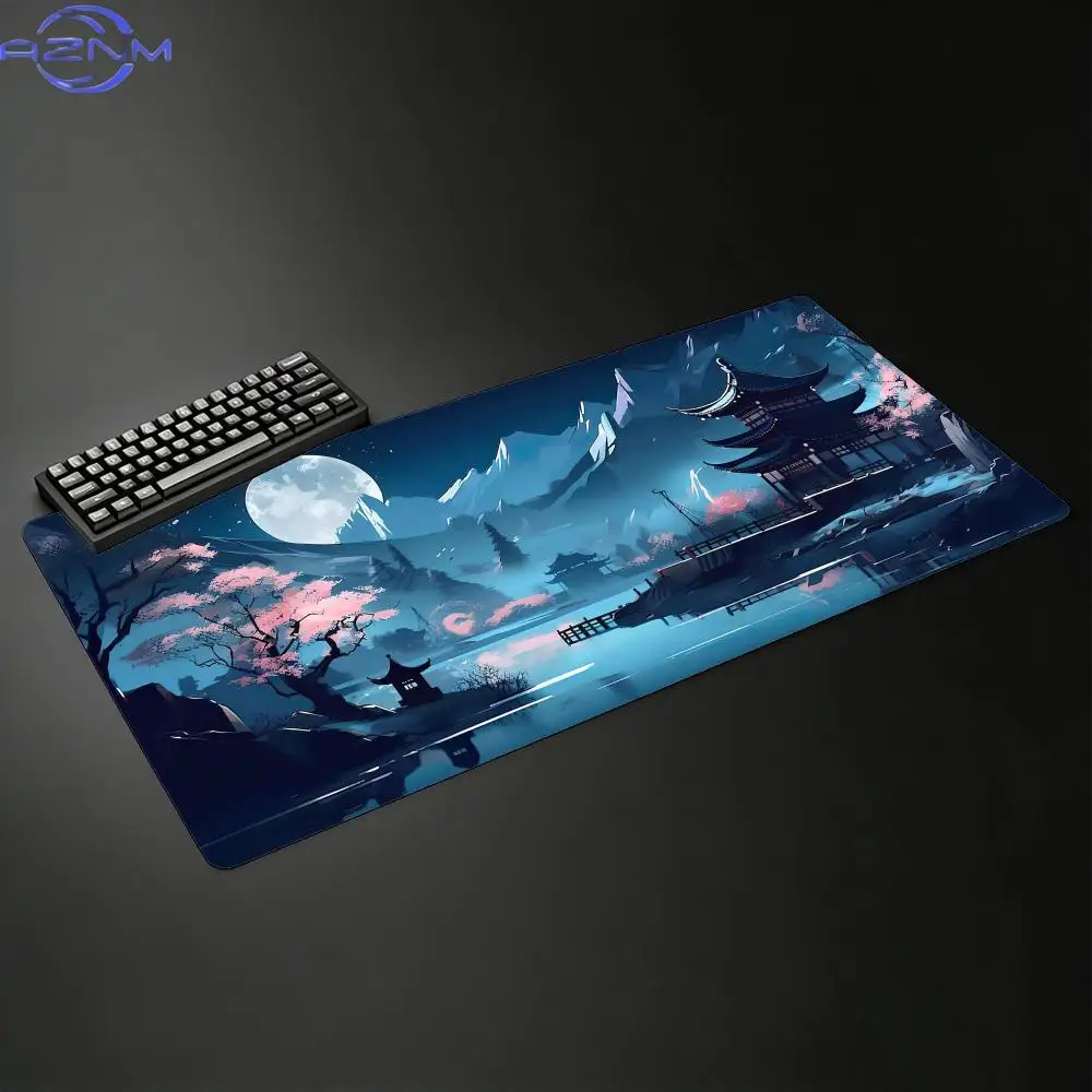 Large Night Moonlight Mouse Pad Laptop Anti-slip Esports Offices Cool Desk Mat Game Player Mousepad Mini PC Desktop Accessories
