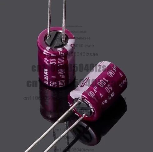10PCS Zihongpao RA3 Series 50v100uF Audio Filter Electrolytic Capacitor 8*12