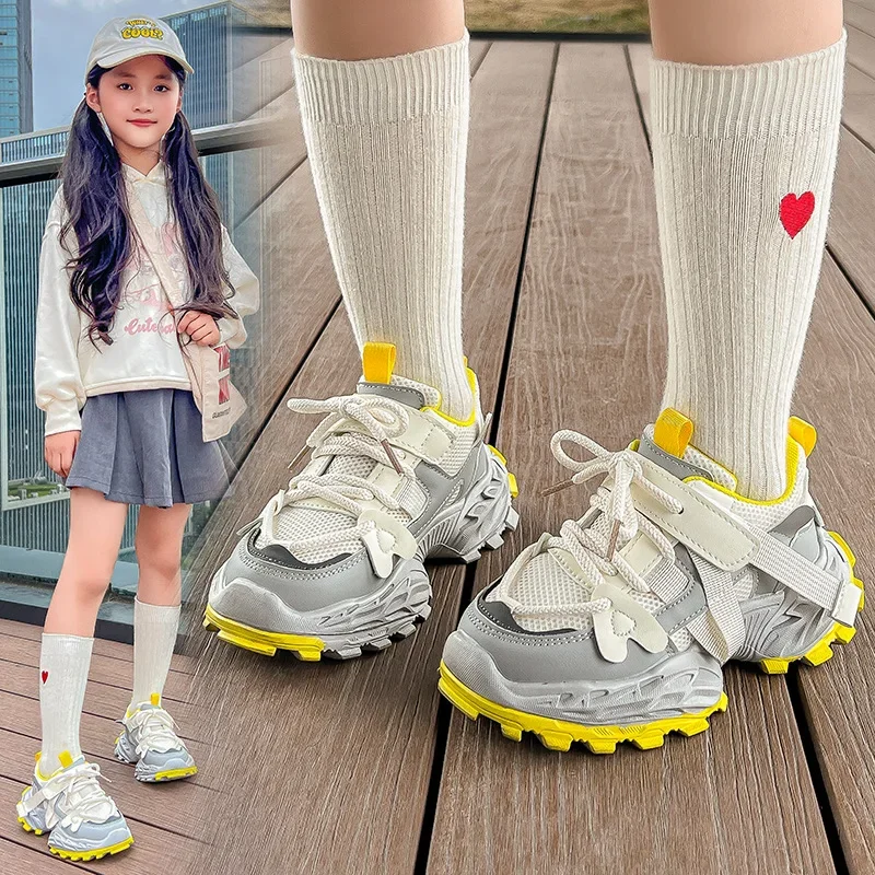 

Autumn Sport Shoes For Children Mesh Breathable Kid's Sneakers Soft-soled Anti-slippery Boy's Girl's Running Shoes sneakers