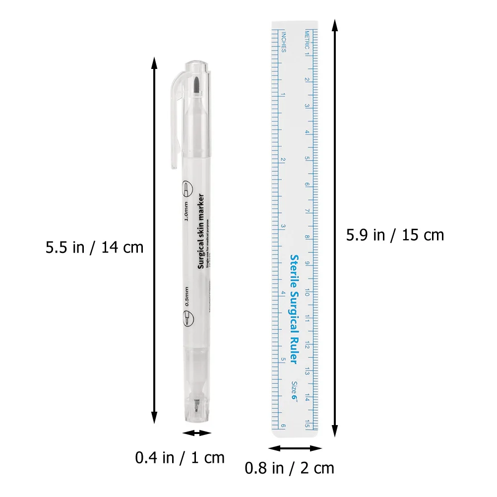 5 комплектов профессиональных ручек для позиционирования татуировок для бровей, безопасных для кожи маркеров для картирования бровей, микроблейдинга, татуировки губ с линейкой