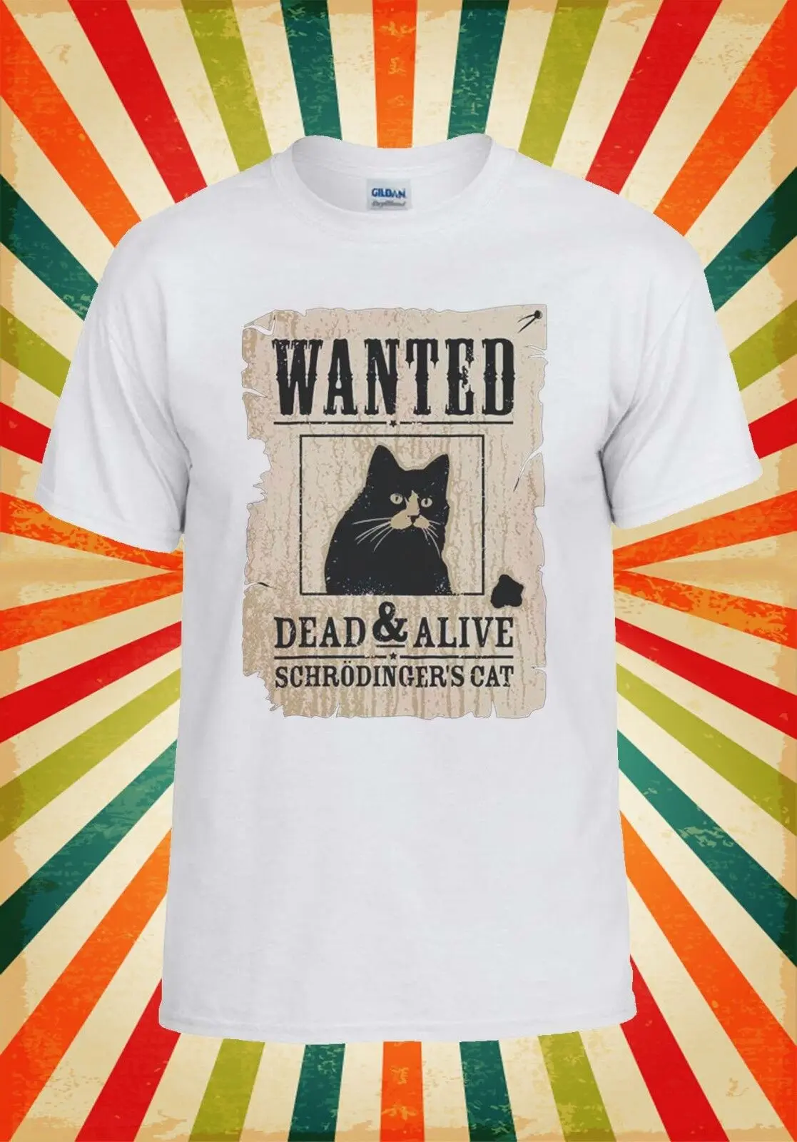 Schrodinger Cat Wanted Dead Or Alive Vest T Shirt 1682