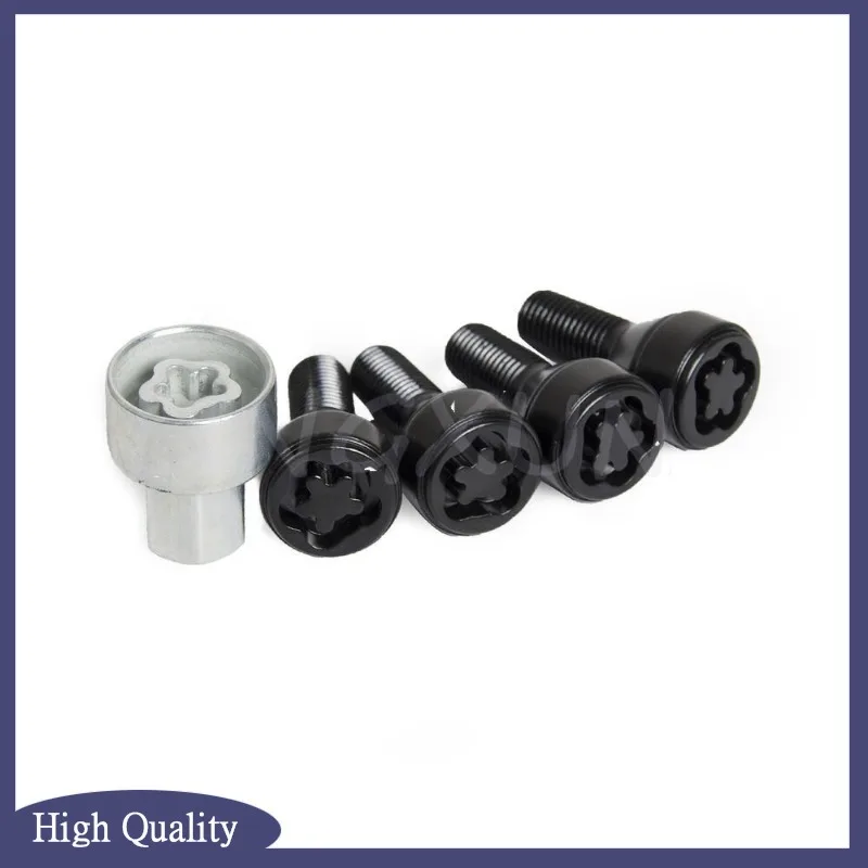 Wheel Bolts Locks Set For 01-11 BMW 1 3 5 6 7 8 Series Z4 E36 E52 E60 E87 E90 36136792849 36136797538 36136792851