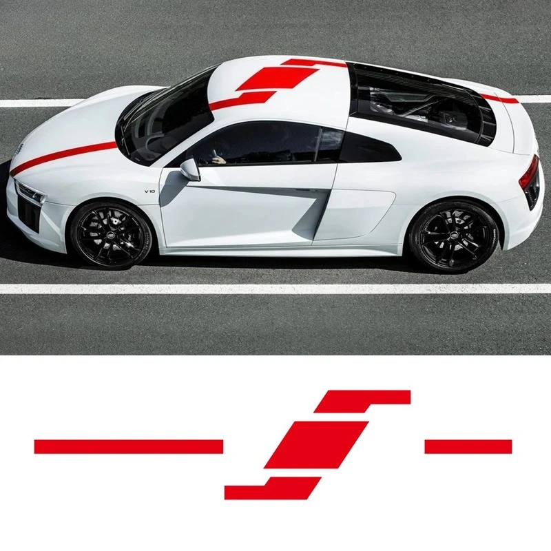 

For Audi TT TTRS TTS R8 Car Hood Tail Roof Whole Sticker Auto Body Decor Stickers Car Original Customized Decal Sport Styling