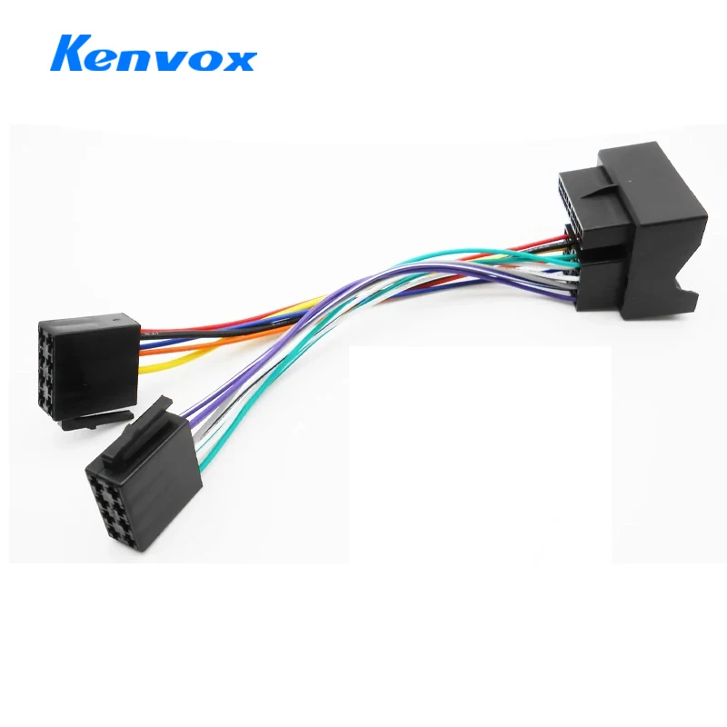 Wiring Harness, for ISO Car Radio, Automotive Electrical Cable, Compatible with VW, Seat, Skoda, BMW, Ford