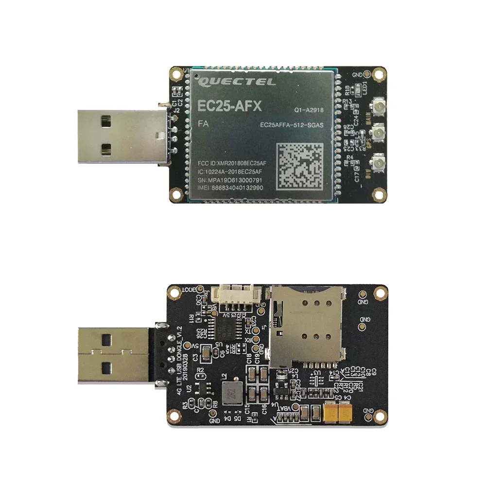 4G LTE USB Dongle W/EC25-AFX SIM Card Slot Carrier: America  LTE FDD B2/B4/B5/B12/B13/B14/B66/B71