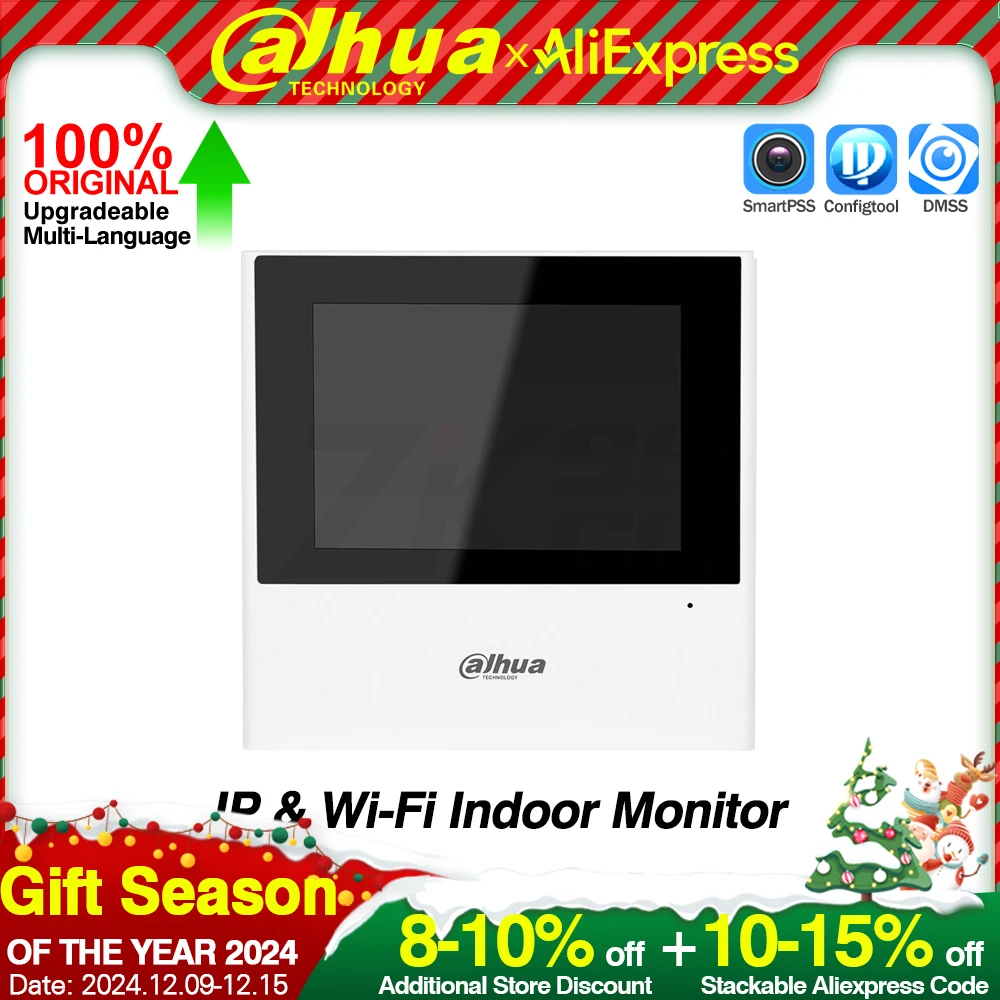 Dahua VTH2611L-WP IP & Wi-Fi Indoor Monitor Supports Standard PoE IP WiFi 4.3\