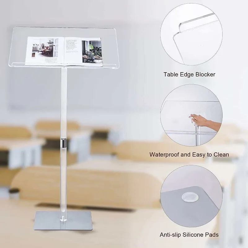 Acrylic lectern, guest desk, conference host desk, wedding master desk, transparent light podium, plexiglass