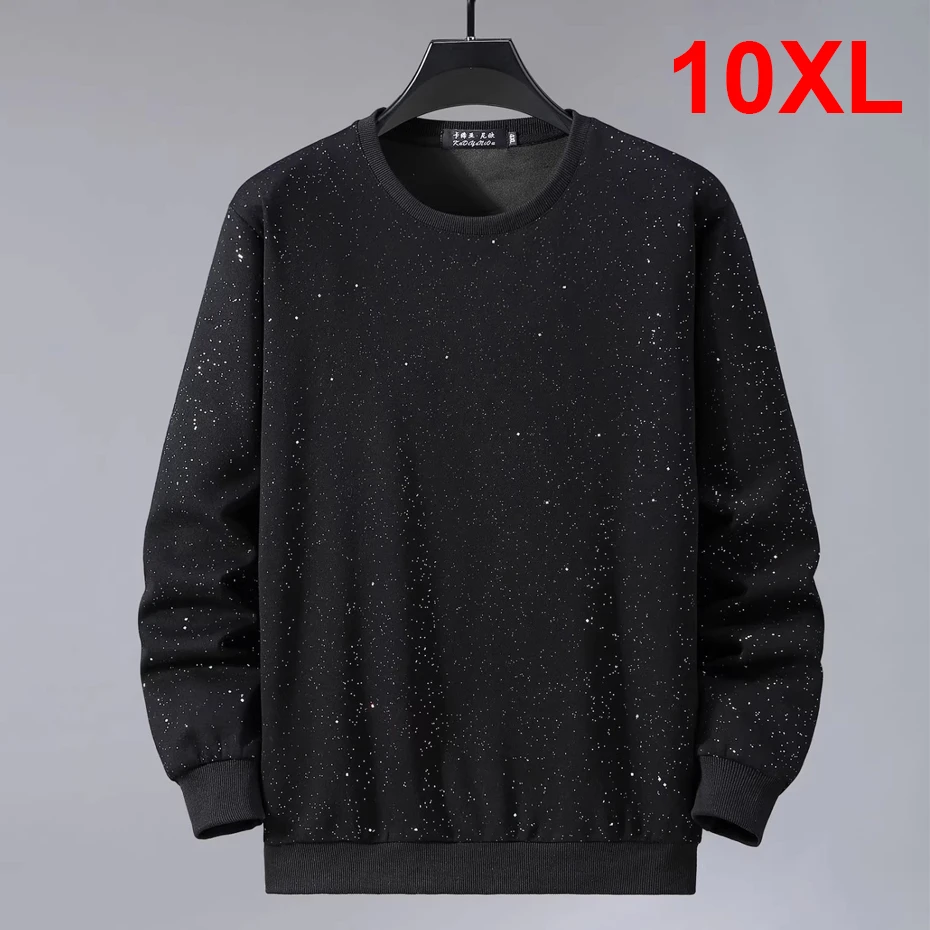 

Мужские толстовки больших размеров 10XL, весенне-осенние пуловеры, модные повседневные мужские толстовки, большие размеры 10XL