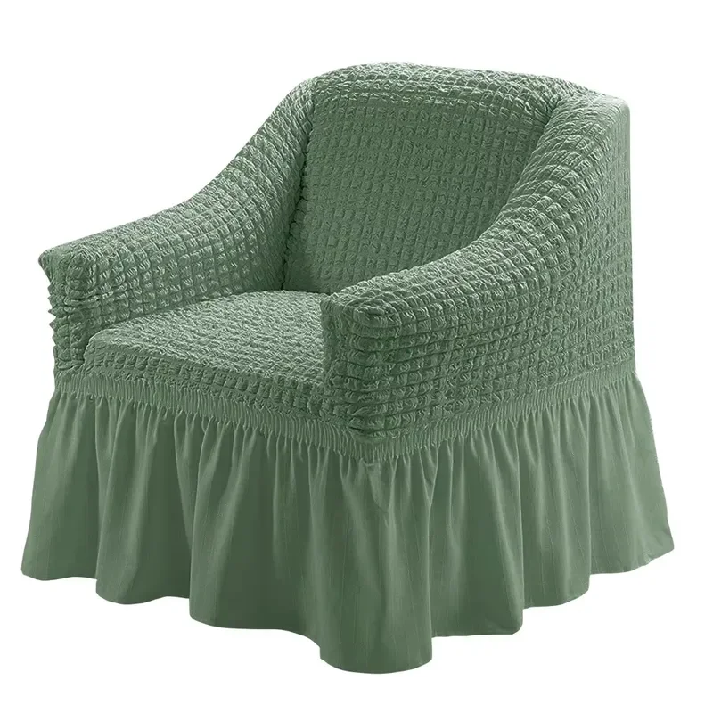 for Customized Thickened Seersucker Ruffle Skirt Sofa Cover Anti Wear Fully Wrapped Non Slip Removable