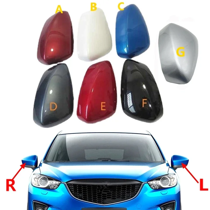Cafoucs Car Rearview Mirror Cover Cap Shell Housing For Mazda CX-5 CX5 2012 2013 2014 Accessories