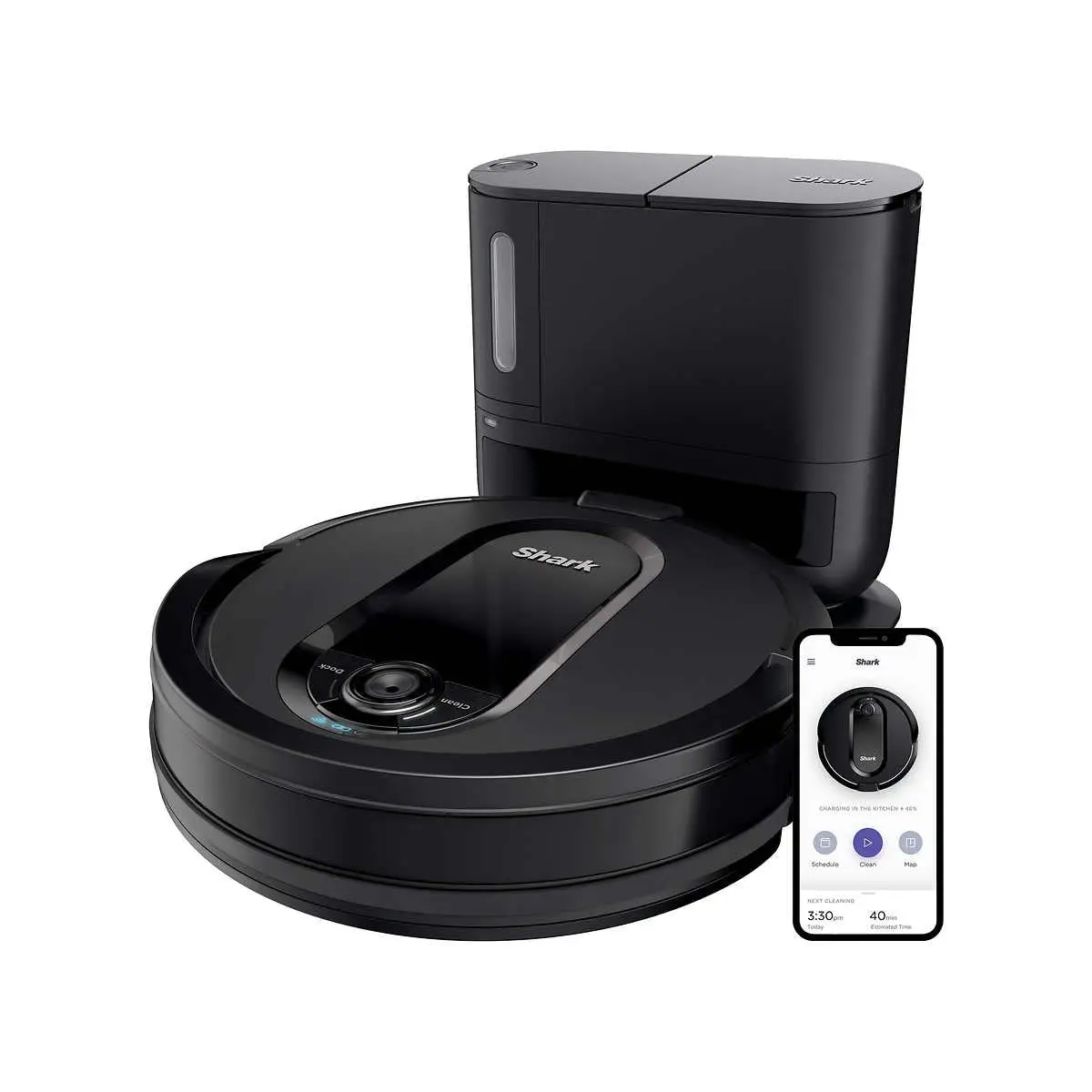

Shark IQ App-Controlled Self-Emptying Robot Vacuum, RV100AE/UR1000SR - Black (Renewed)
