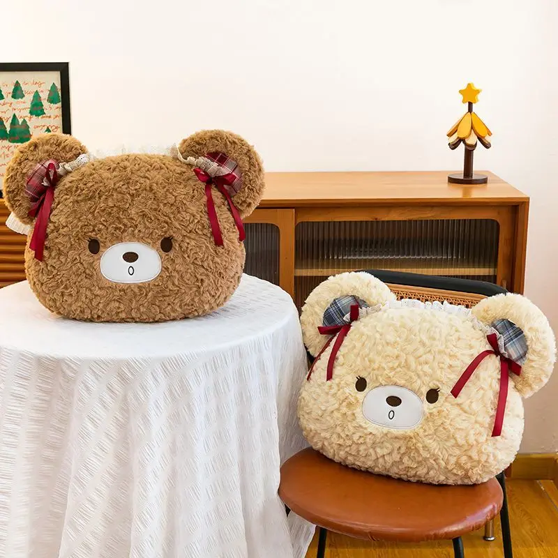 

Small Bear Plush Toys Table And Chair Throw Pillows Dolls Office Nap Pillows Plush Toys Gifts