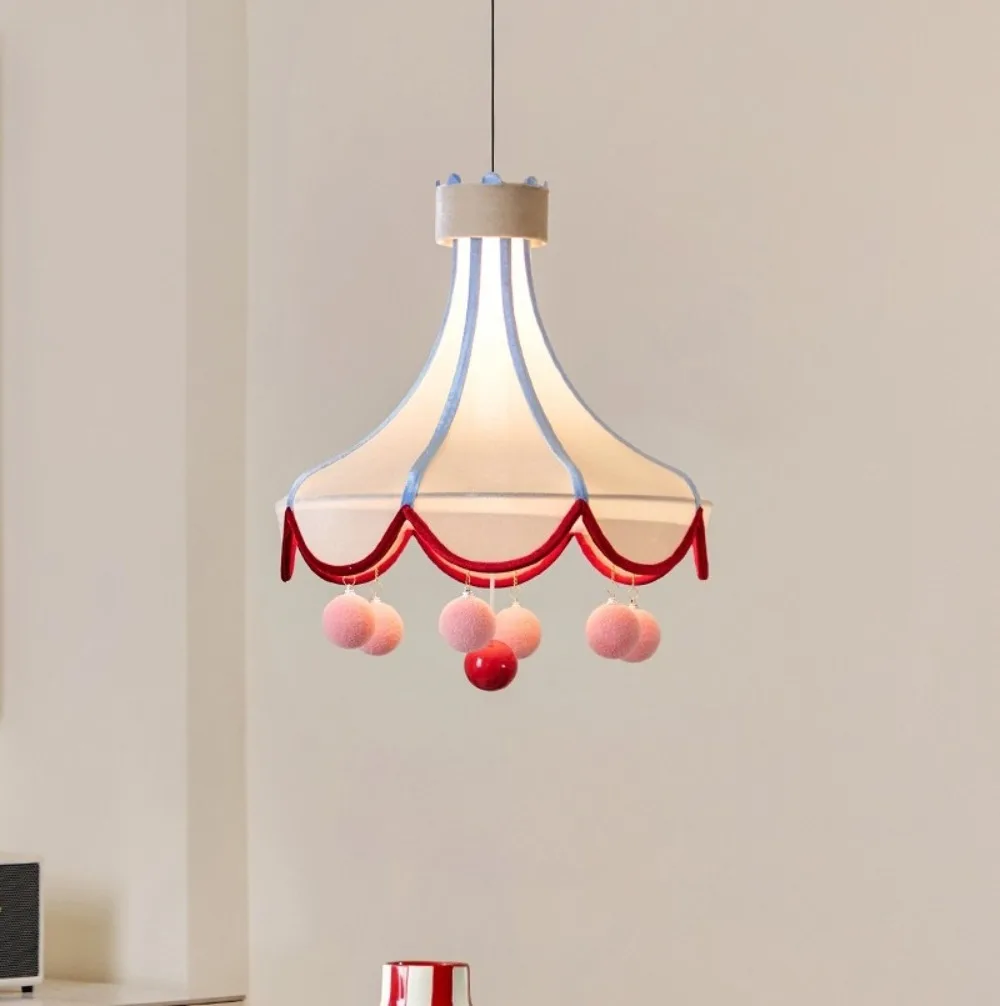 Original Design: Circus Bedroom Pendant Light, New Cartoon Fabric Room Light, Dreamy Children's Room Light Fixture