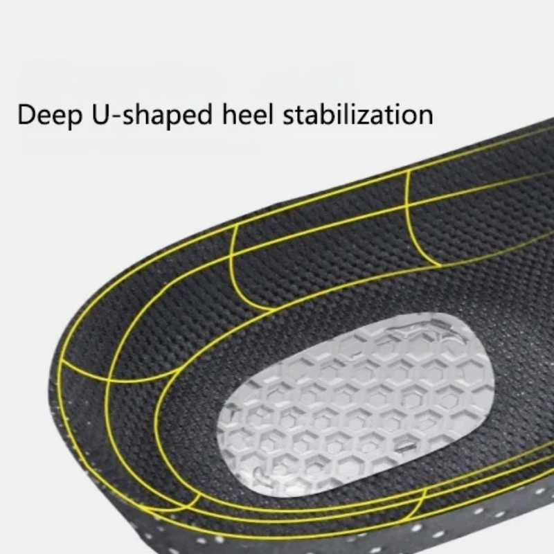 Cuttable Breathable Orthotic Arch Support Shoe Insoles for Men Women Soft Running Cushion Memory Gel Pad with Sweat Absorption