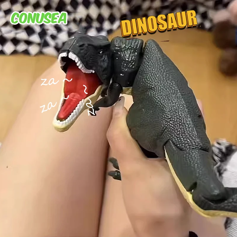 Zazaza Dinosaur Toy Dinosaurs Zaza Children Fidget Toys Decompression Toy Hand-Operated Telescopic Swing Dinosaur Model for Kids