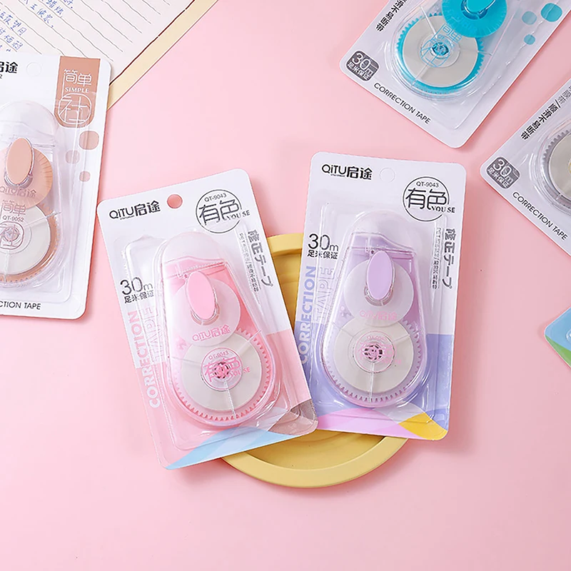 มินิน่ารักเทปแก้คำผิดหลากสีอุปกรณ์เครื่องเขียนที่ถูกต้องสำหรับการเขียนพกพาขนาดเล็กเครื่องเขียน