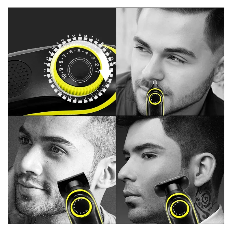 Clipper ผมไฟฟ้ามัลติฟังก์ชั่ Trimmer สําหรับผู้ชายเครื่องโกนหนวดไฟฟ้าสําหรับมีดโกนผู้ชายจมูก Trimmer 5 In 1 ตัดผม