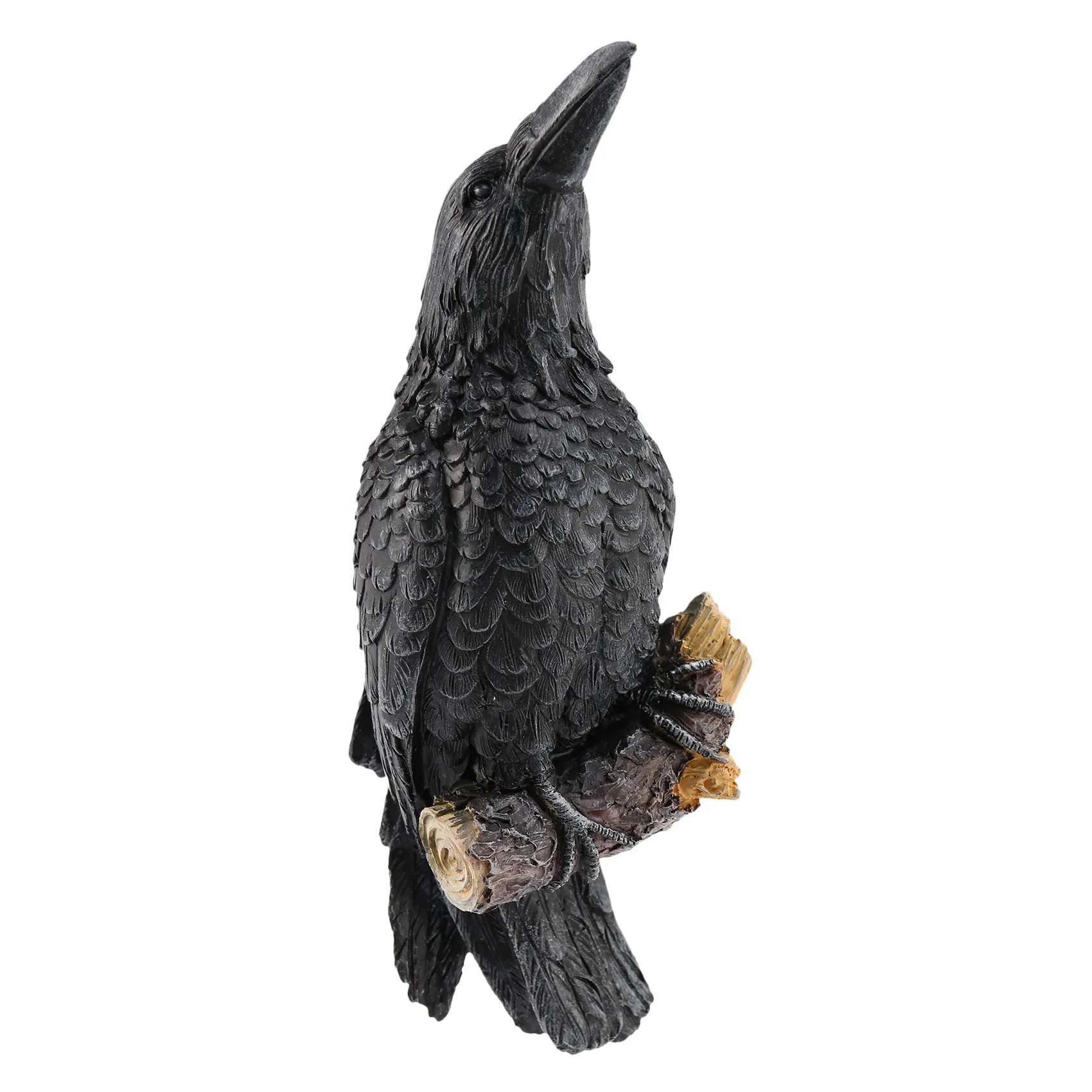 

Raven Statue Fake Raven Resin Statue Bird Crow Sculpture Outdoor Crows Halloween Decor Eauves Decoration