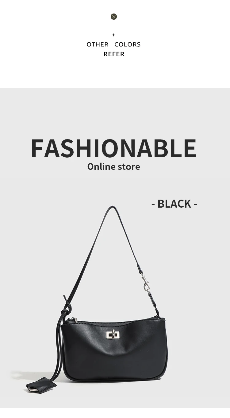 Luxuriöse Damen-Schultertasche aus Spaltleder - Klassische Paris Tote-Handtasche, Einfache Umhängetasche mit Metallschnalle – Detail 6