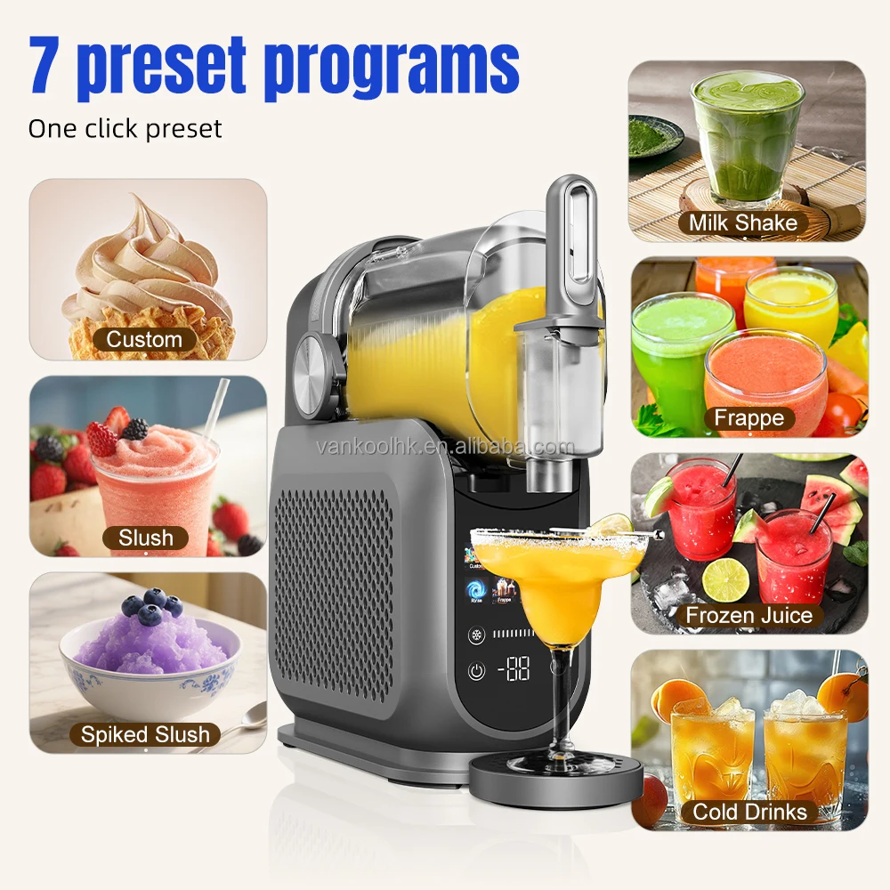 ماكينة طين منزلية 1.8 لتر، علبة واحدة، مصنعة للمشروبات المجمدة ذات 8 أوضاع، معدات هادئة وقابلة للفصل #6
