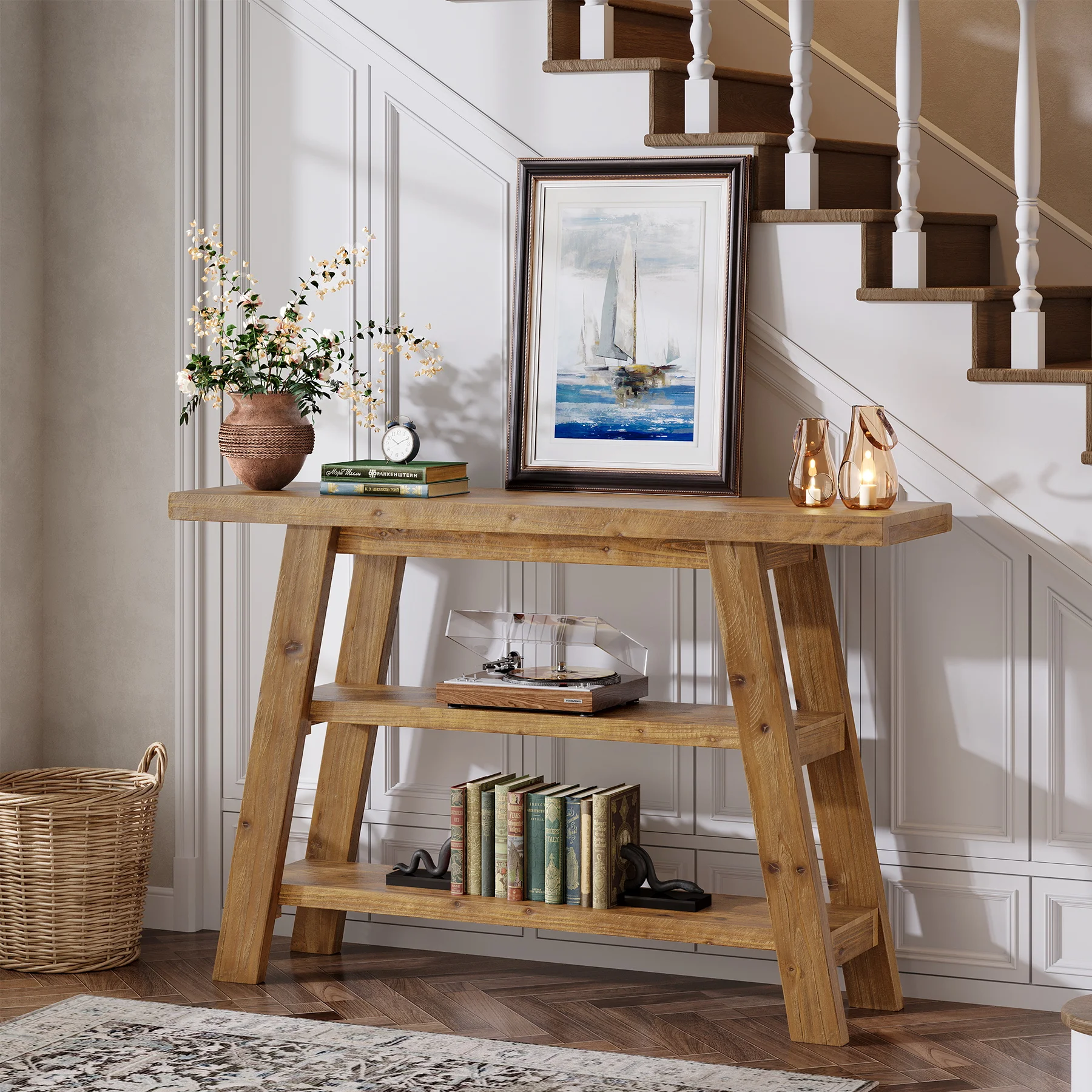 Solid Wood Console Table, 47.24