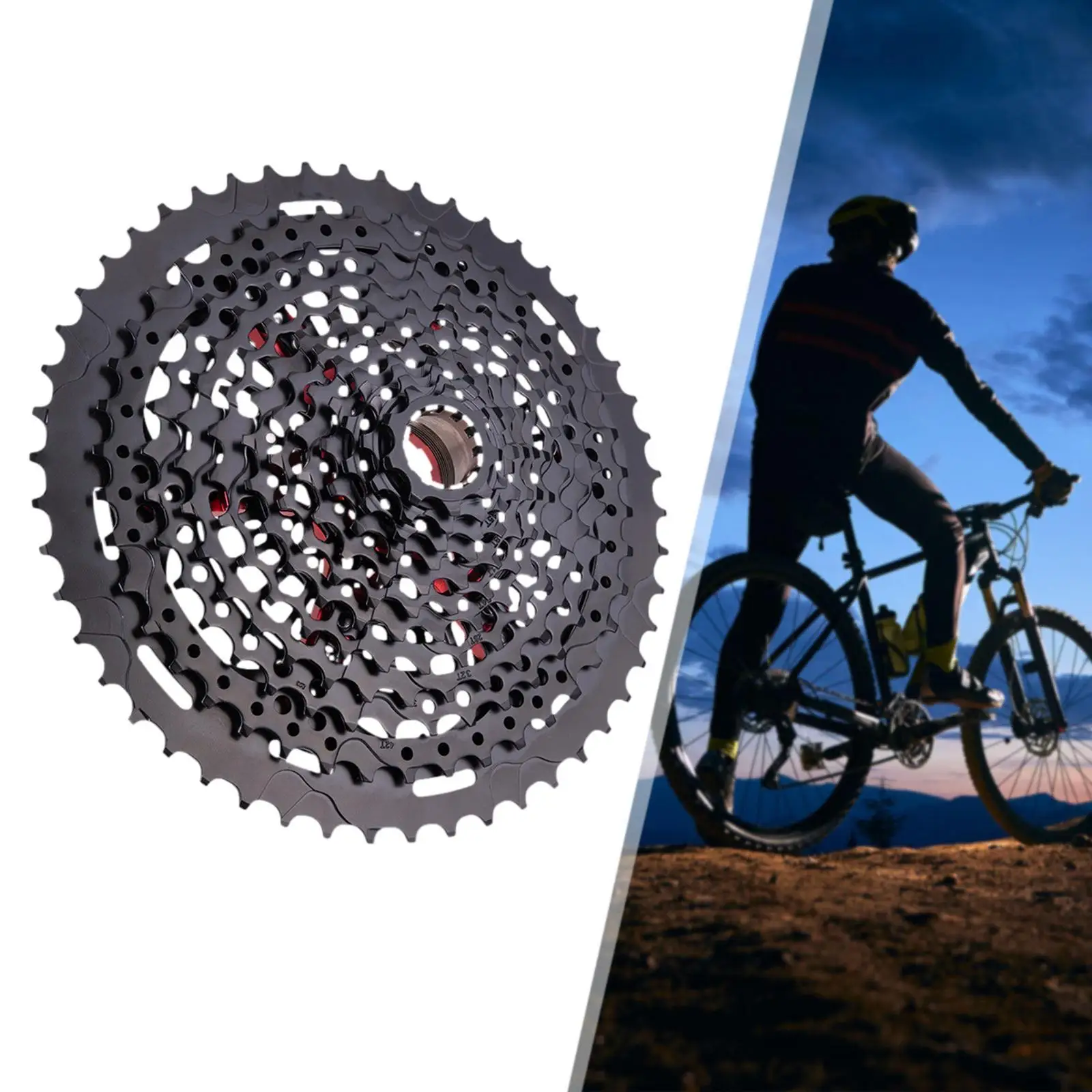 

Bike Freewheel Bike Bicycle Cassette Flywheel High Strength 9-50T Alloy Sprocket Gear Professional Replacement Road Bikes