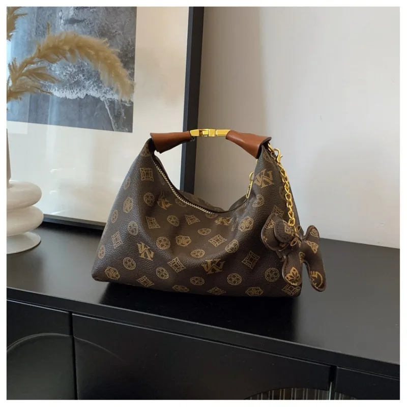Fashion printed armpit dumpling bag for women 2025 new style, high-end temperament, shoulder bag, tote bag, crossbody bag