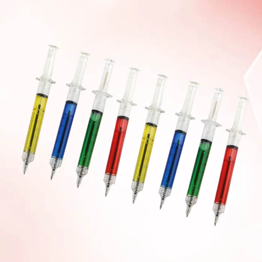 

15Pcs Creative Pen Needle Tube Style Ballpoint Writing Tool Funny Stationery for Students Kids Office School Home Use Compact