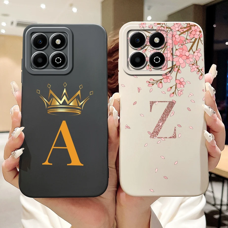 For Honor X6b Case JDY-LX1 JDY-LX2 Cute Crown Letters Cover Soft Silicone Phone Case For Honor X6a X 6b HonorX6a HonorX6b Bumper