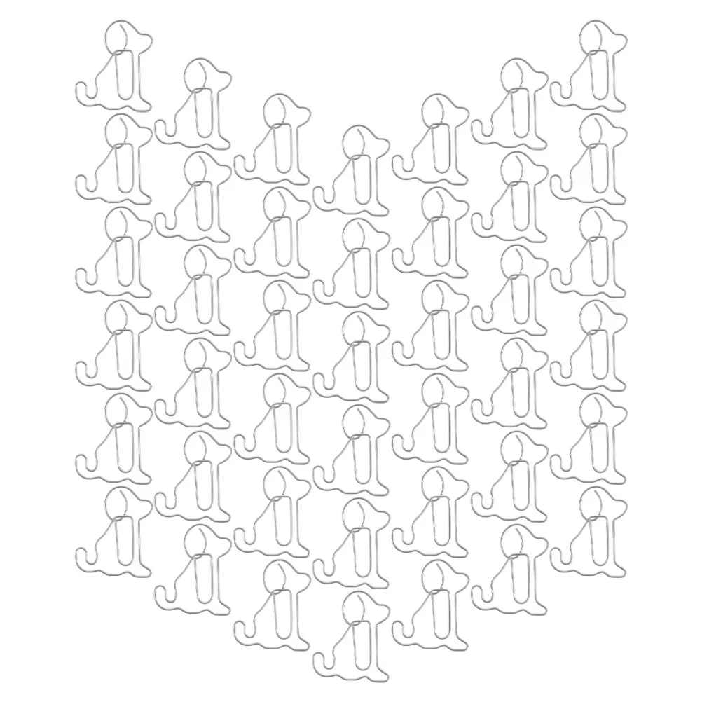 

100 шт. мини-скрепок в форме собачек, металлические, надежные, маленькие скрепки для офиса, школы, документов, отчетов, страниц, крепежные элементы