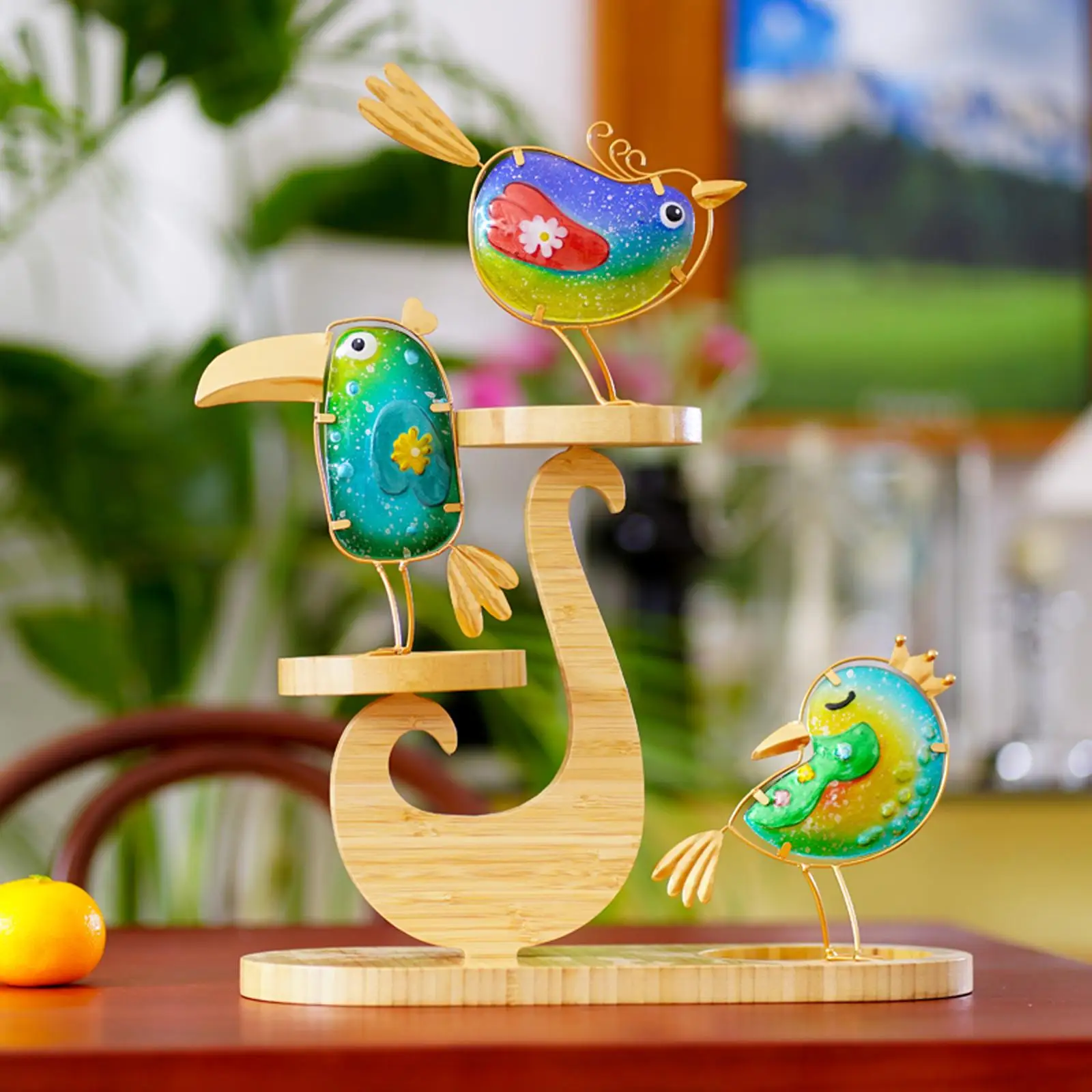 3x Garden Decors Decorative Multipurpose Animal Sculptures Cute Outdoor Statues for Yard Dining Room Patio Kitchen Lovers