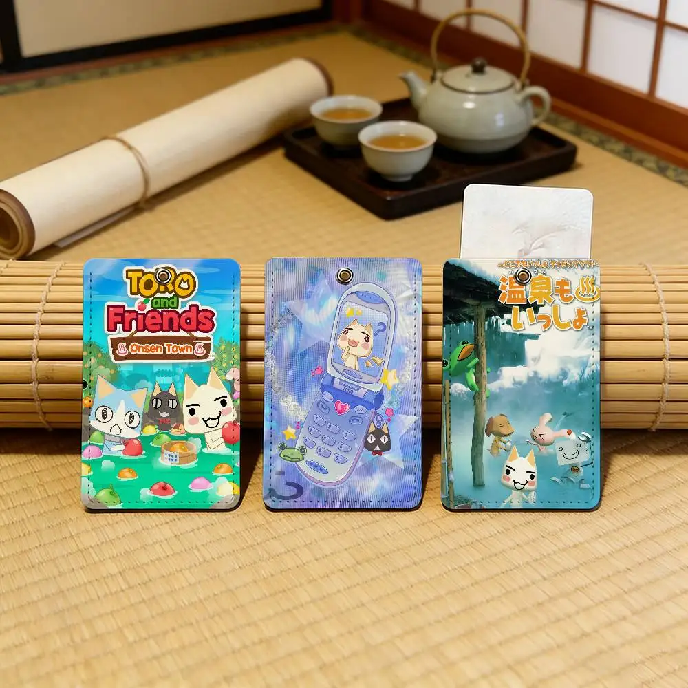 Inoue Toro CUTE Cat Bus house access card protective cover school rectangular keychain PU leather ID Best sellers