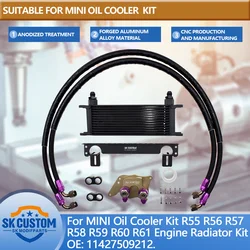 SK CUSTOM For MINI R55 R56 R57 R58 R59 R60 R61 N14 N18 1.6T Engine Oil Cooler Kit Adapter Engine Oil radiator Kit Aluminum Alloy