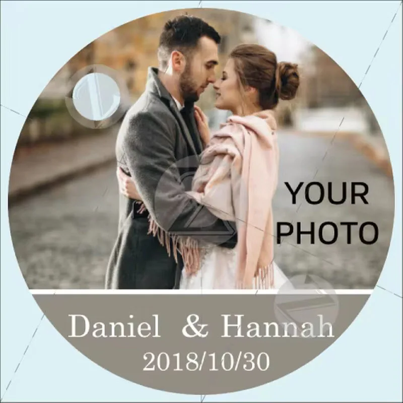Custom Tags, Labels, Candy Favors Tags, Wedding, Birthday, Your Photo, Logo, Personalized, 100 Pieces, Round, Invitation Tags - view 4