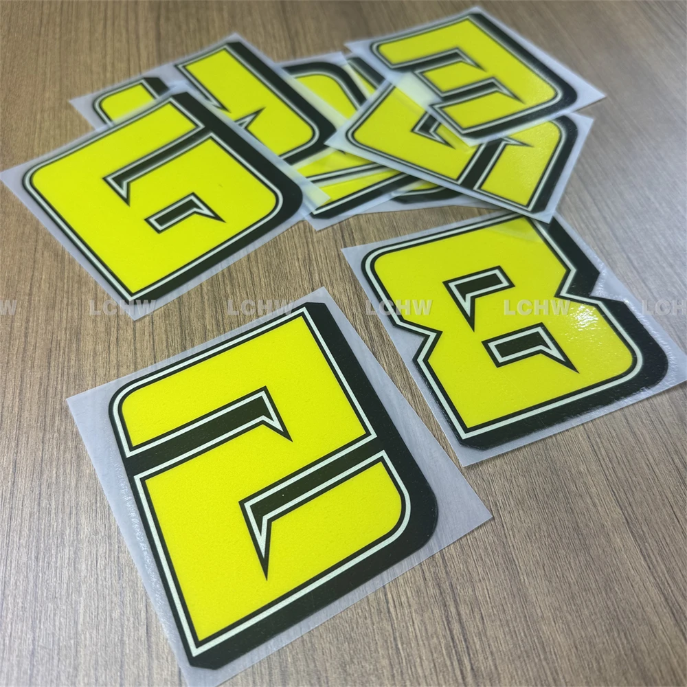 Custom Racing Number Stickers Motocross Bike Cycling Race Decal Car Styling Graphic Personalized Sports Event Label