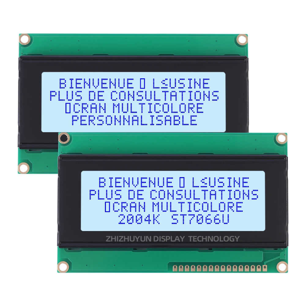 Módulo LCD Europeo de 2004K, película gris, palabra negra, vista amplia, módulo LCD electrónico inteligente, Monitor de pantalla