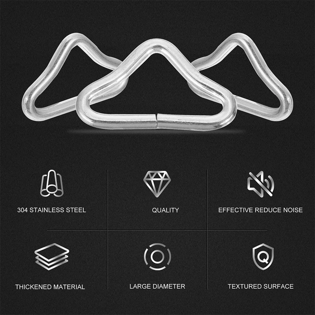 

70pcs Trampoline Buckles Durable Triangle Galvanized Steel Wire Heavy Duty Replacement Parts for Kids Outdoor Use