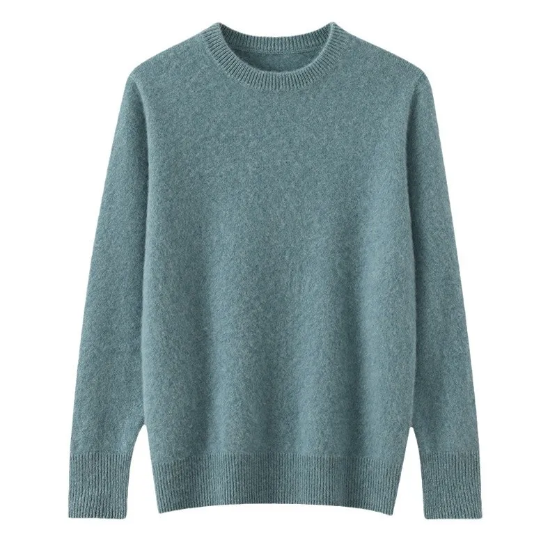 خريف شتاء جديد% رداء علوي من الصوف الرجال الخط الأول جاهز للارتداء إبرة سميكة الجولة الرقبة البلوز بلون قاعدة الشباب #5